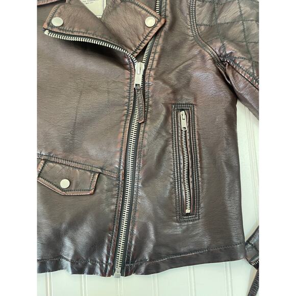 NWOT Abercrombie & Fitch Vegan Leather Moto Jacket Size Womens Small - Picture 3 of 7